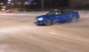 Audi Drifting In The Snow