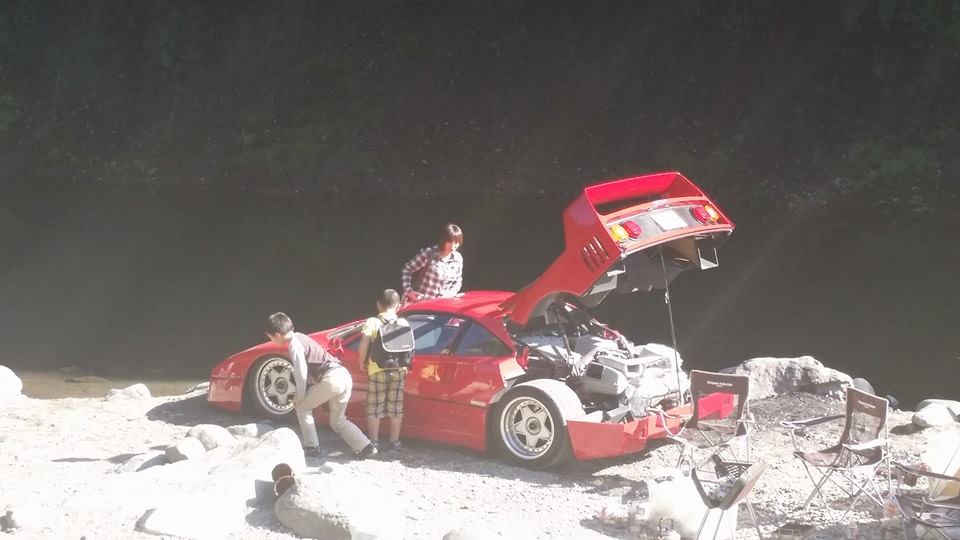 Ferrari F40 Goes Camping