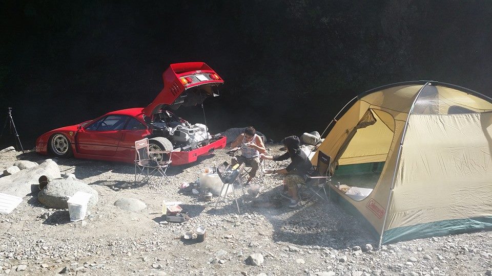 Ferrari F40 Goes Camping