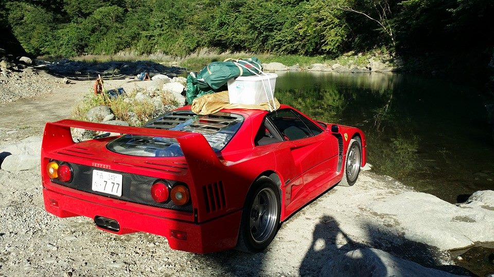 Ferrari F40 Goes Camping