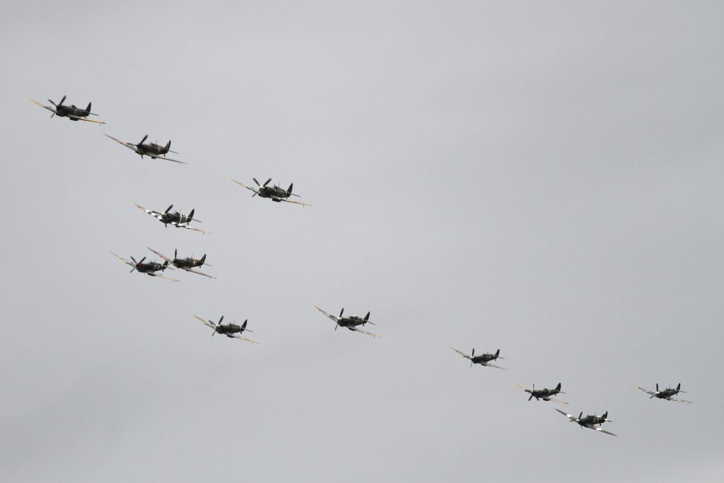 12 Spitfire flypast