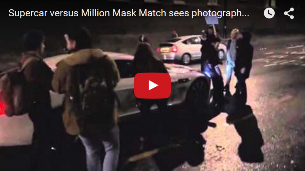 Aston Martin Knocks Over Photographer During London Protest