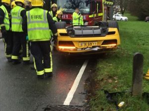 Audi R8 Flipped On Test Drive