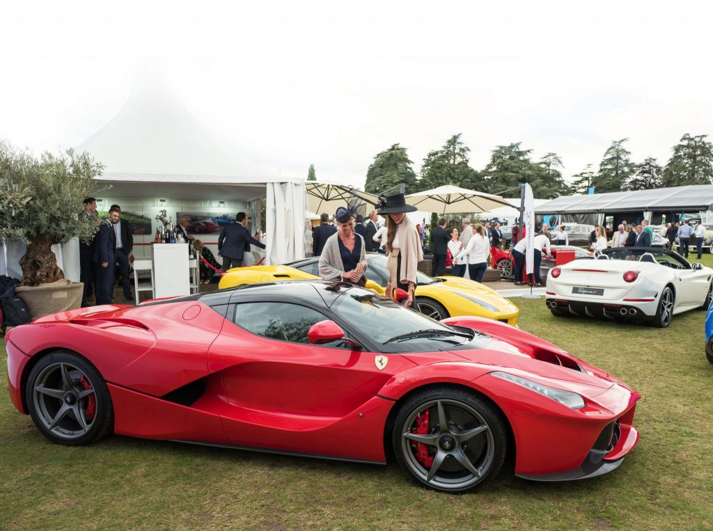 Salon Prive 2015 - Ferrari LaFerrari, California T and 458 models on Ferrari stand
